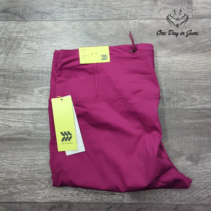 All In Motion Sleek Run High Rise Capri Leggings Cranberry Pink NWT Size XXL