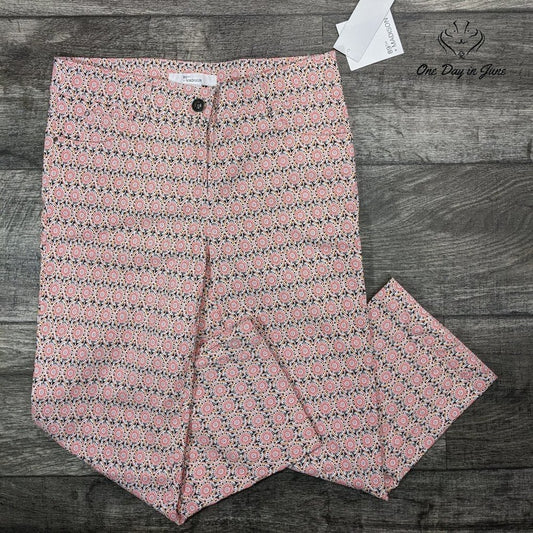 89th & Madison Comfort Waist Moroccan Tile Capri Pants Size 8