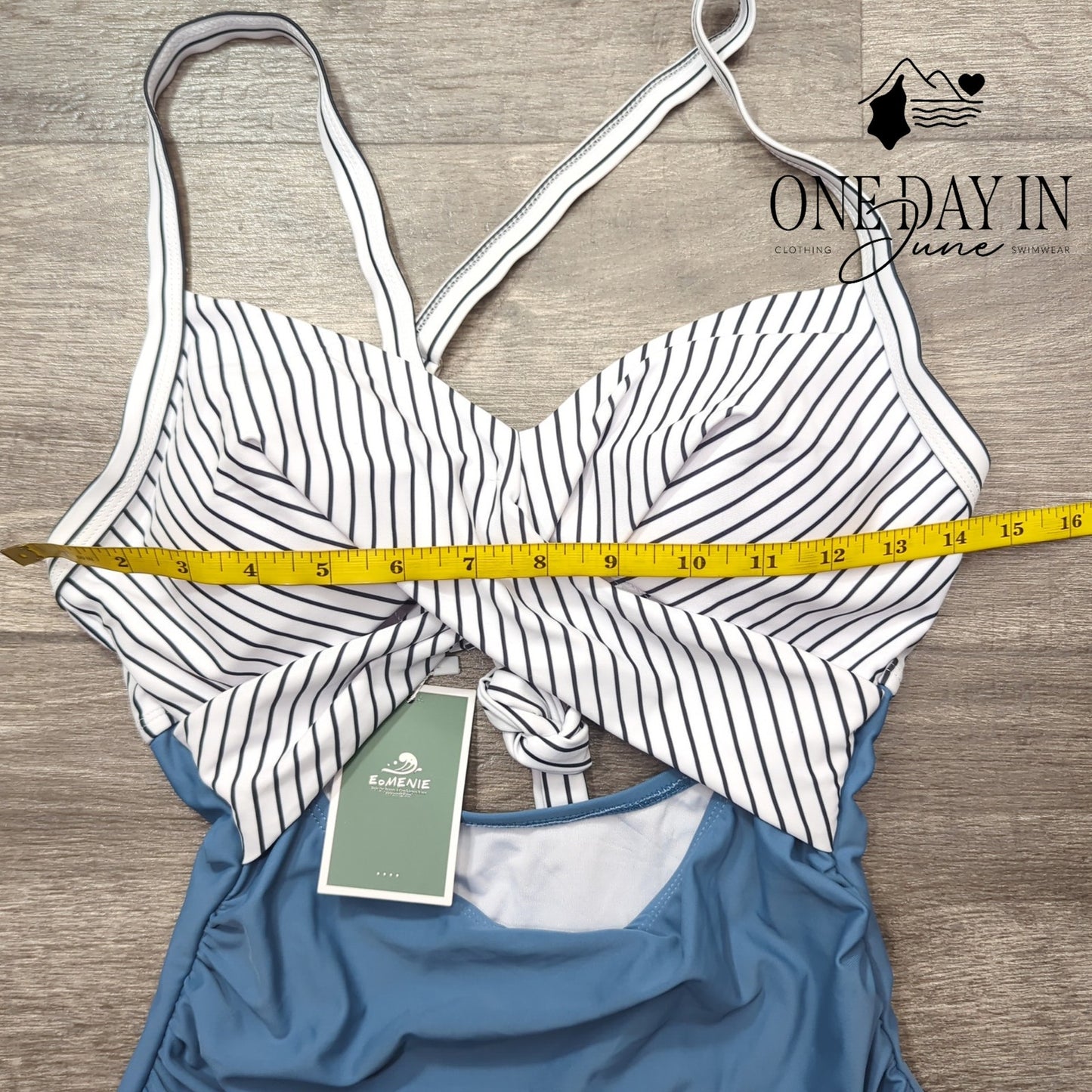 Eomenie Cross Front Cut Out One Piece Swimsuit Size S
