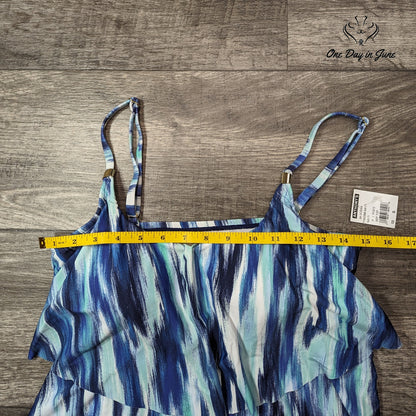 24th & Ocean Tiered Tankini Top Size S