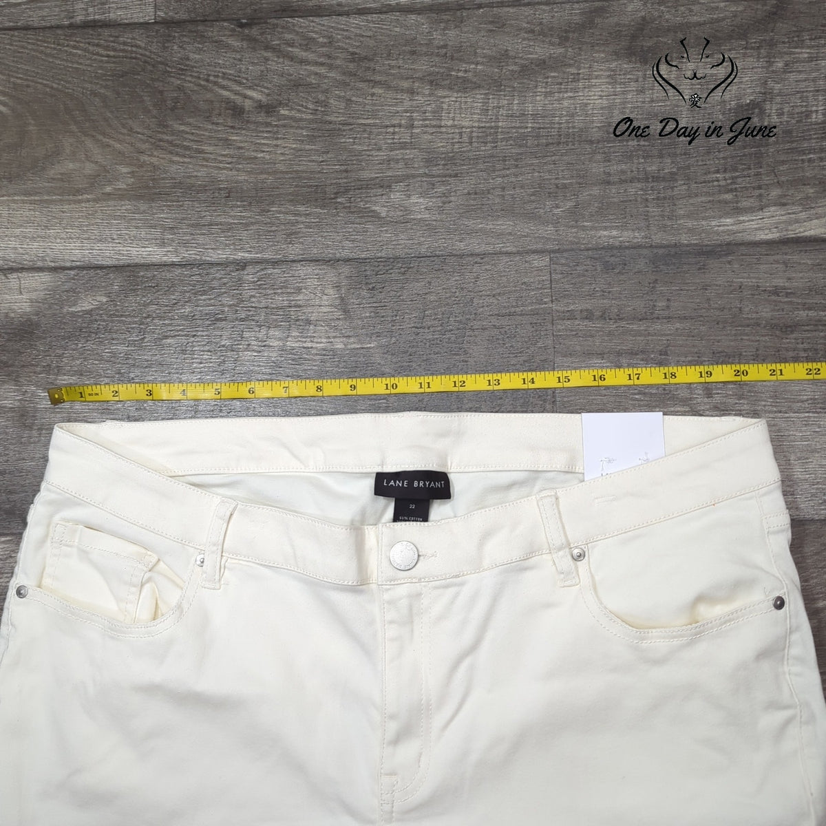 Lane Bryant Signature Fit Skinny Jeans Plus Ivory White NWT Size 22