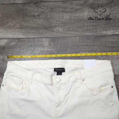 Lane Bryant Signature Fit Skinny Jeans Plus Ivory White NWT Size 22