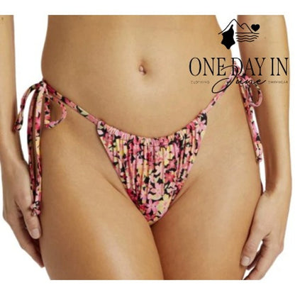 Billabong Love Army Bells Bikini Bottom Floral Tie Side Cheeky Swim NWT Size XXL