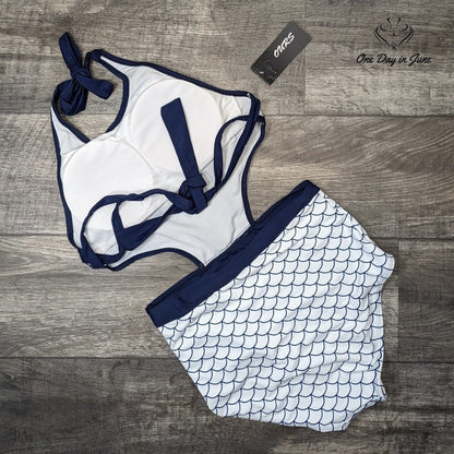 Ours Cutout Tie Back One Piece Swimsuit Size XL