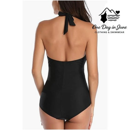 East Elegant V Neck Maternity One Piece Swimsuit Size L