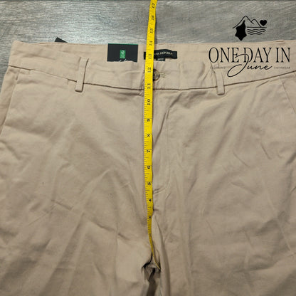 Banana Republic Chino Pants Tan Khaki Flat Front NWT Size 38X30