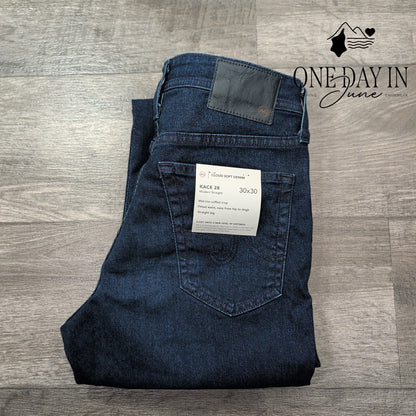 AG Adriano Goldschmied Kace Modern Straight Jeans Bridgeport Dark NWT Size 30X30
