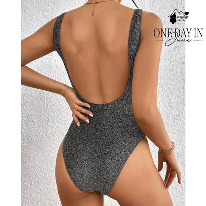 DixPerfect Sparkle One Piece Swimsuit Size M