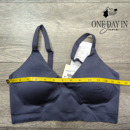 True Soft Form V Neck Wireless Bra Nightfall Blue NWT $49 Size L