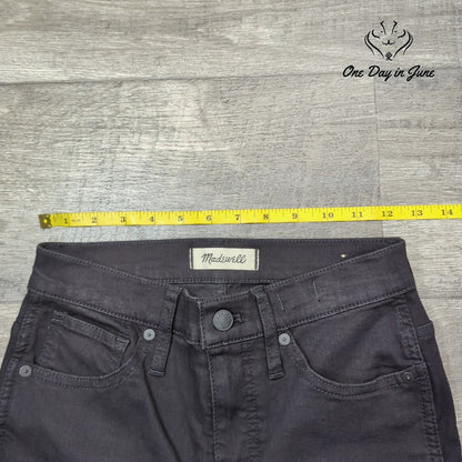 Madewell High Rise Skinny Jeans Black Stretch Denim Dark Wash Size 25 (2)