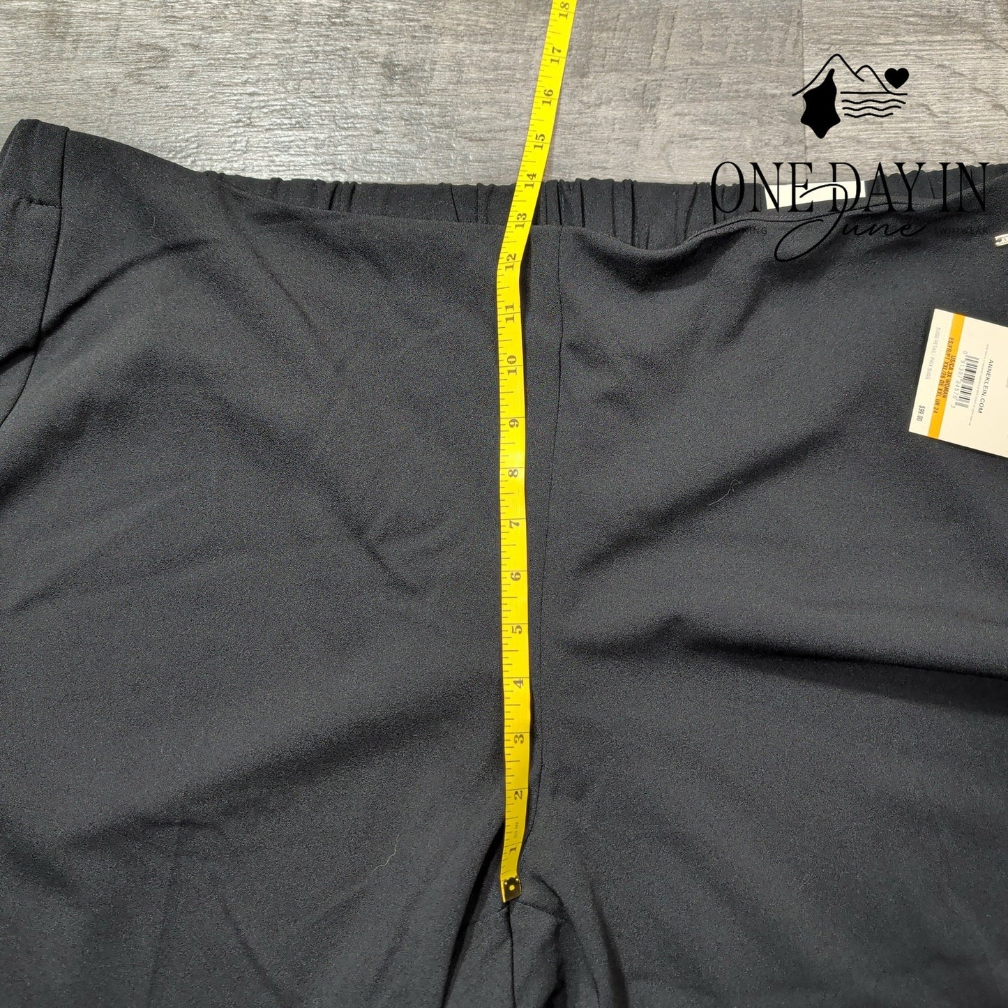 Anne Klein NWT Plus Size Slim Crop Pull On Pants Black Stretch Career Size 3X