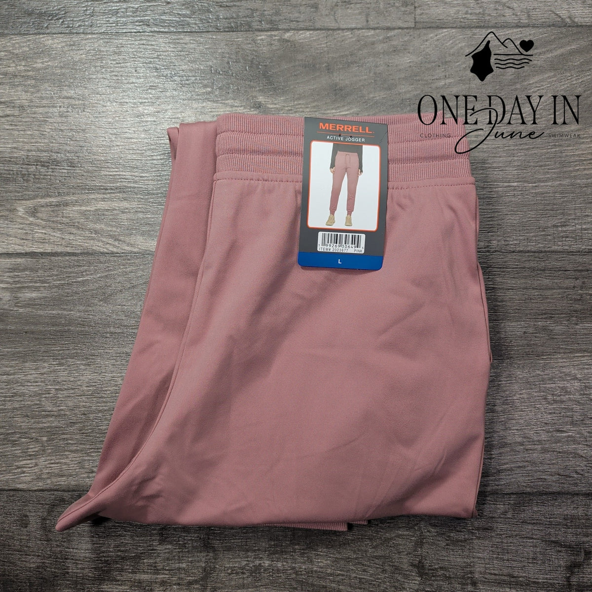 Merrell Active Jogger Pants Pink Drawstring Athletic Lounge NWT Size L