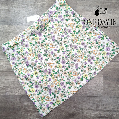 Loft Floral Belted Skirt Size 12