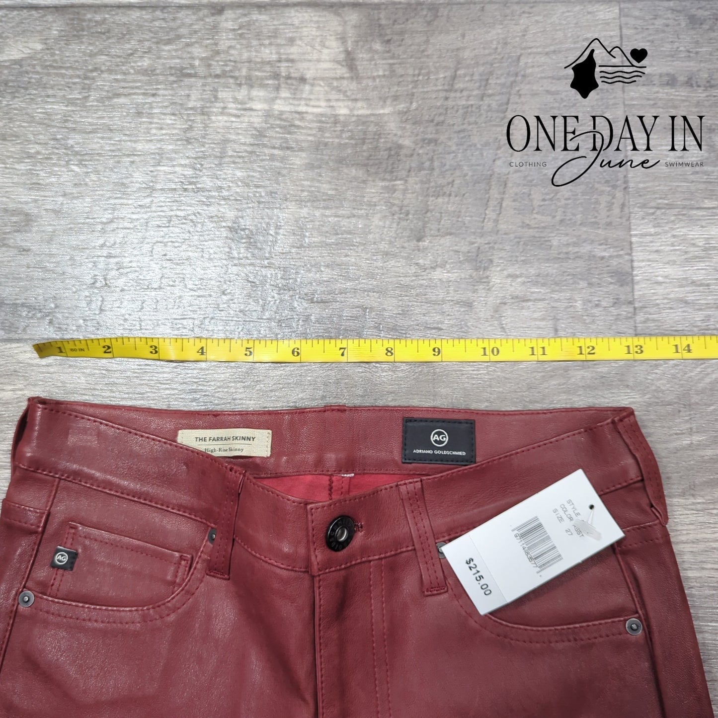 Adriano Goldschmied The Farrah Skinny Faux Leather Skinny Jeans Size 27 (4)