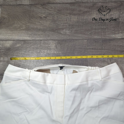 Talbots Plus Size Comfort Waist Straight Leg Pants White NWT Size 20W