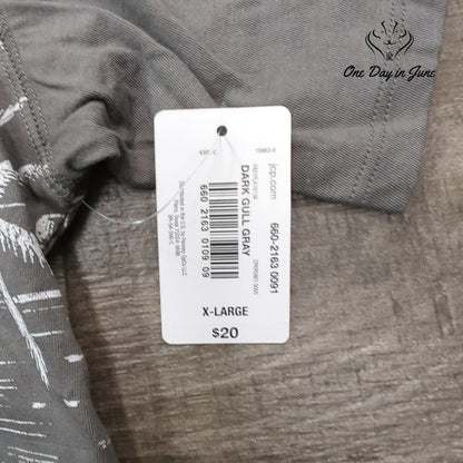 Flirtitude Cropped Graphic Tee Shirt Dark Gull Gray Palm Trees NWT Size XL