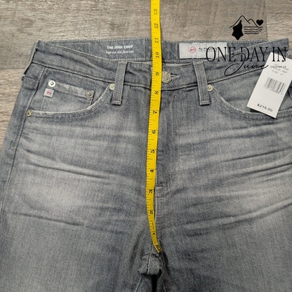 AG Adriano Goldschmied Jodi Crop High Rise Slim Flare Jeans Gray NWT Size 4 (27)