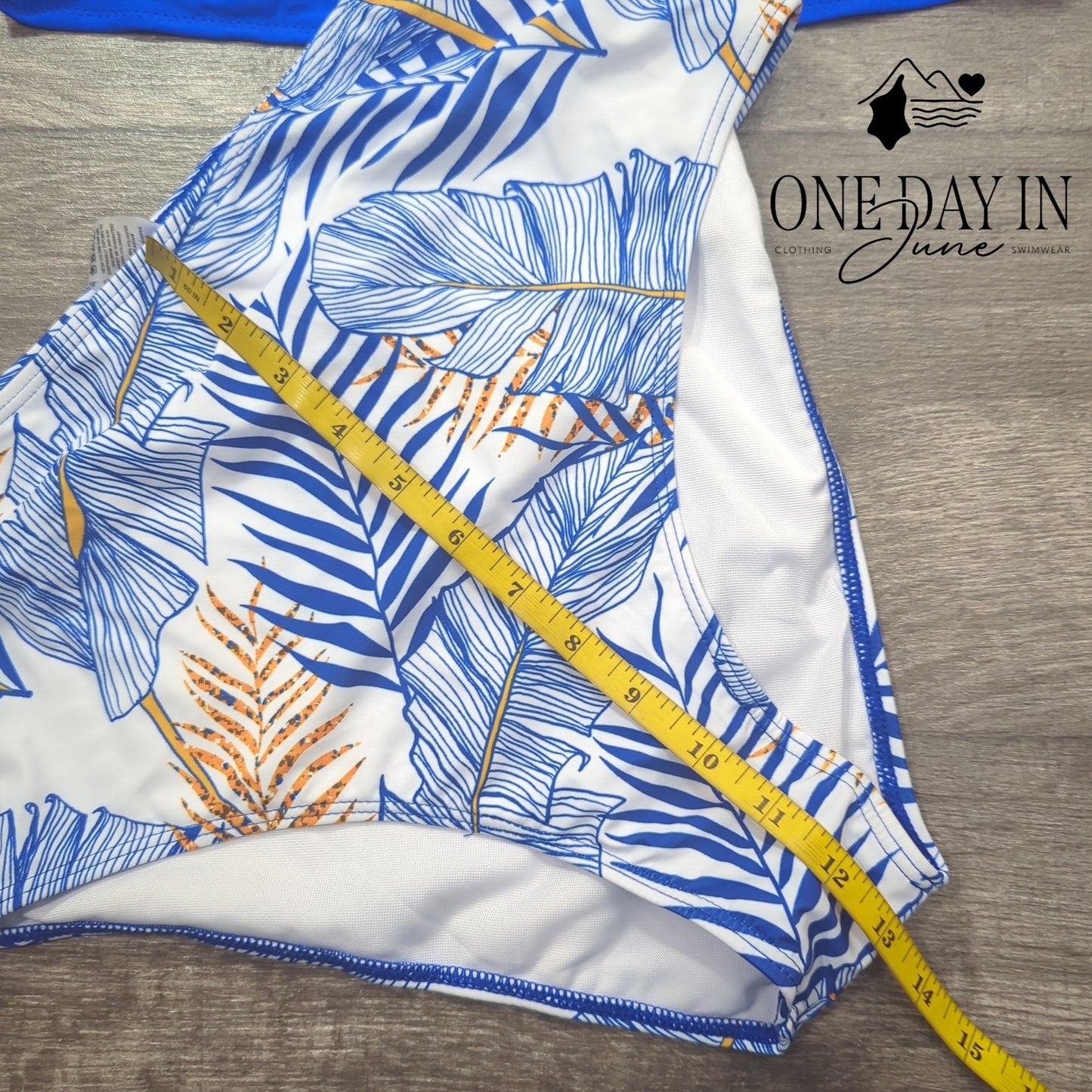 CharmLeaks Tropical Crop Top Bikini Swimsuit Size XL