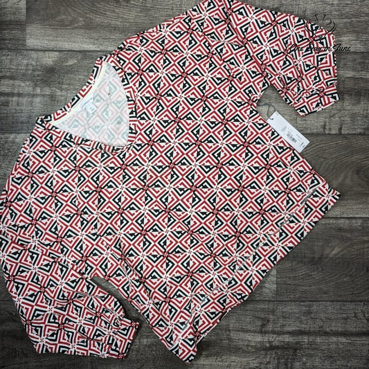 Liz Claiborne Black Logo Long Sleeve Top Size XL