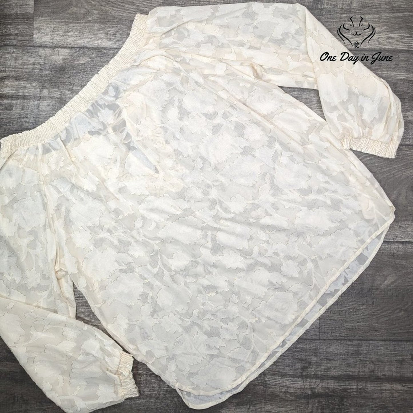 Sheilay Boho Long Sleeve Sheer Top Size 3XL