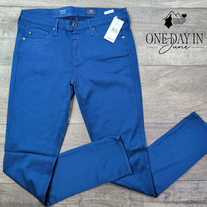 AG Adriano Goldschmied The Stilt Cigarette Leg Jeans Cobalt Blue NWT Size 4 (27)