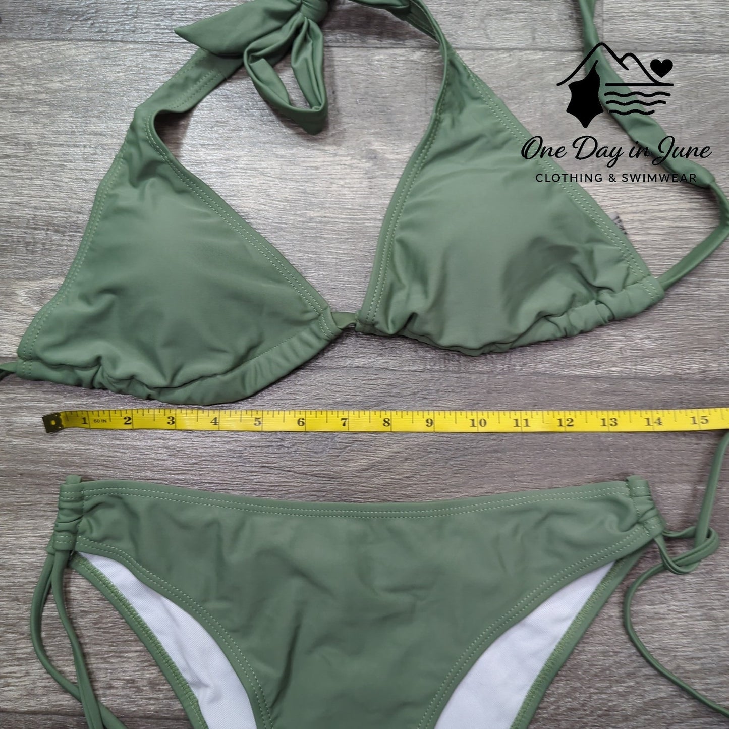 Charmleaks Adjustable Triangle Tie Back Tie Side Bikini Swimsuit Size S