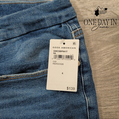Good American Good Waist Crop High Rise Skinny Jeans Indigo NWT Size 20