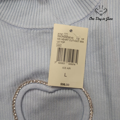 Guess Long Sleeve Ribbed Top Size L