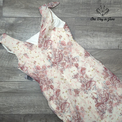 Up Front Sleeveless Floral Dress Size 13