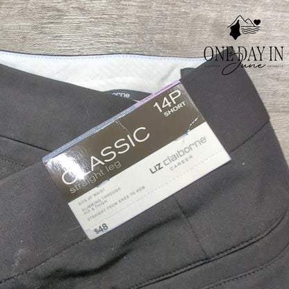 Liz Claiborne Petite Audra Classic Straight Leg Pants Size 14P