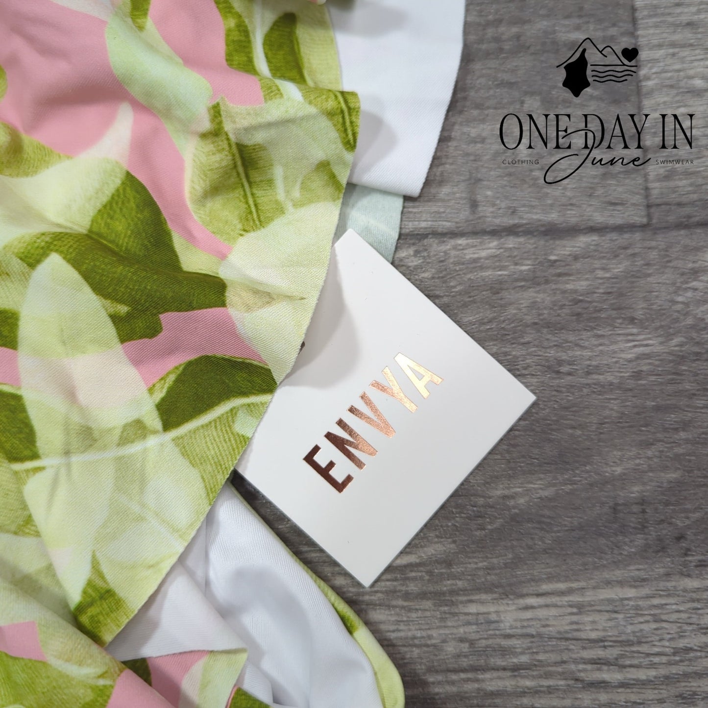 Enyva Tropical One Shoulder Bikini Swimsuit Size L