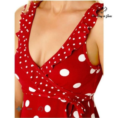 Liz Claiborne Dots Tankini Top Size S