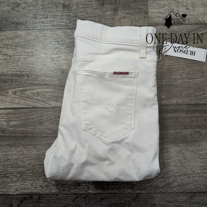 Hudson Blair Straight Leg Jeans Women's White Stretch Denim NWT Size 10 (30)