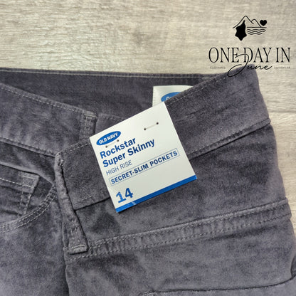 Old Navy Rockstar Super Skinny High Rise Velveteen Jeans Size 14