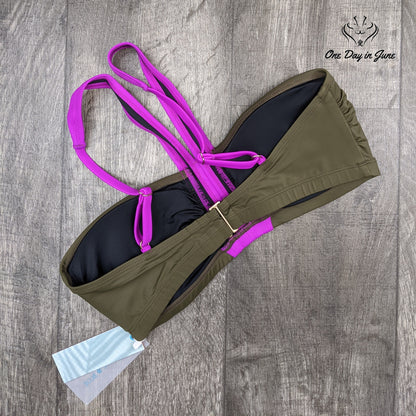 Coastal Blue Green/Purple Bikini Top Size M (8-10)