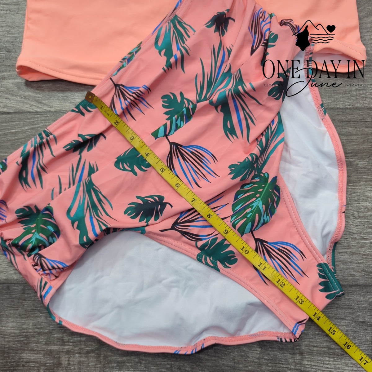 Eomenie Plus Size Ruffle Shoulder Tankini Swimsuit Tropical NWT Size 2XL