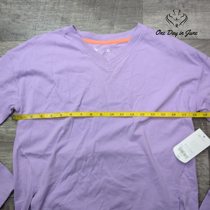 Xersion Long Sleeve V Neck Top Size XL
