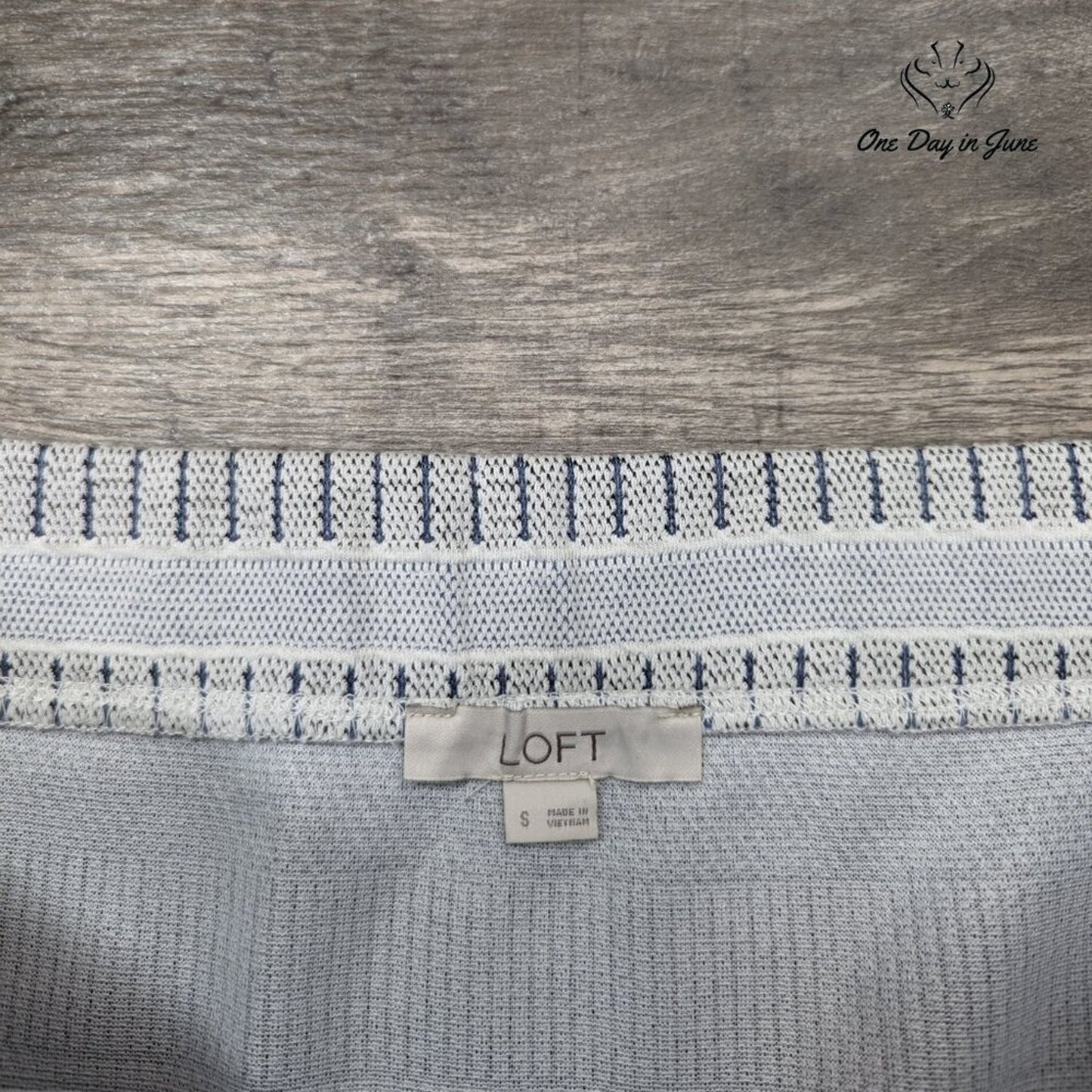 Loft Pull On Striped Pencil Skirt Size S