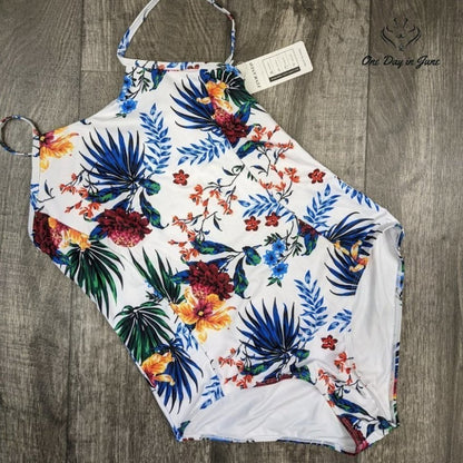 Finwanlo Criss Cross Lace Up One Piece Swimsuit Size XL