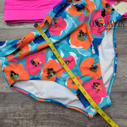 Dokotoo Crop Top High Waist Bikini Swimsuit Size L