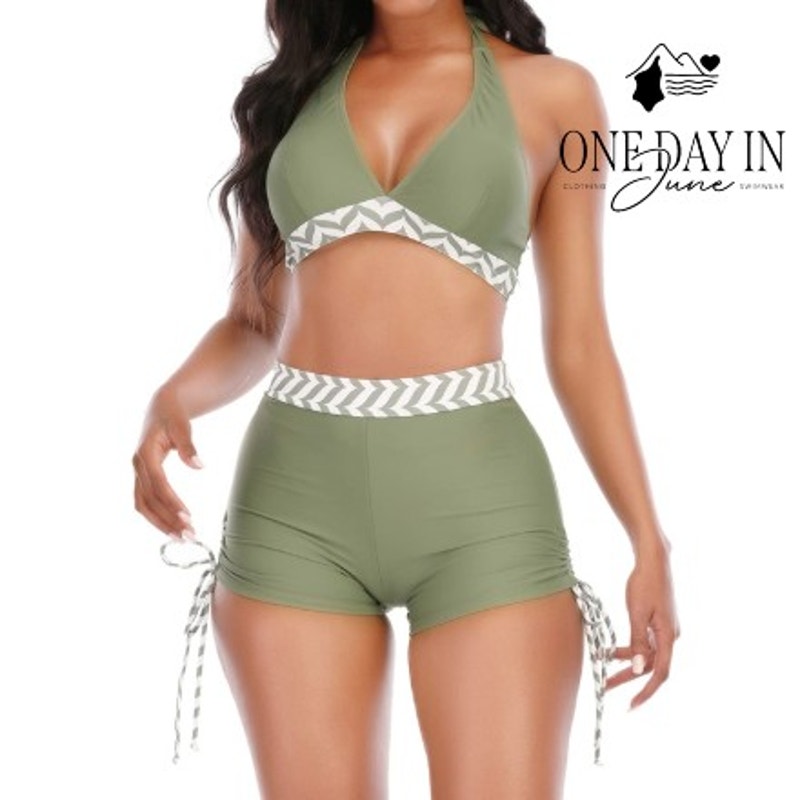 Adisputent Boyshort Bikini Swimsuit Size L