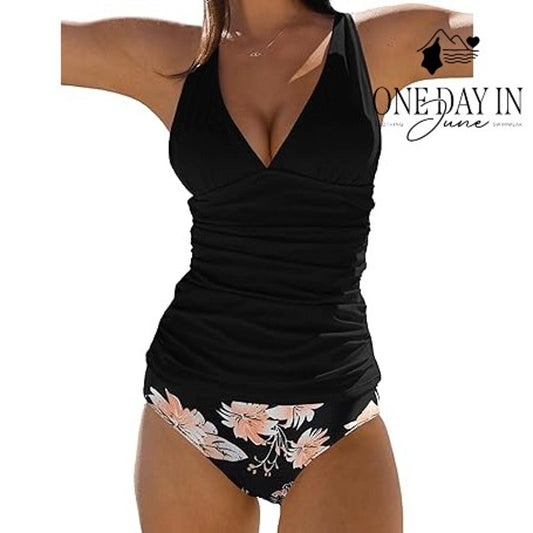 Beachsissi V Front High Waist Bikini Swimsuit Size XL