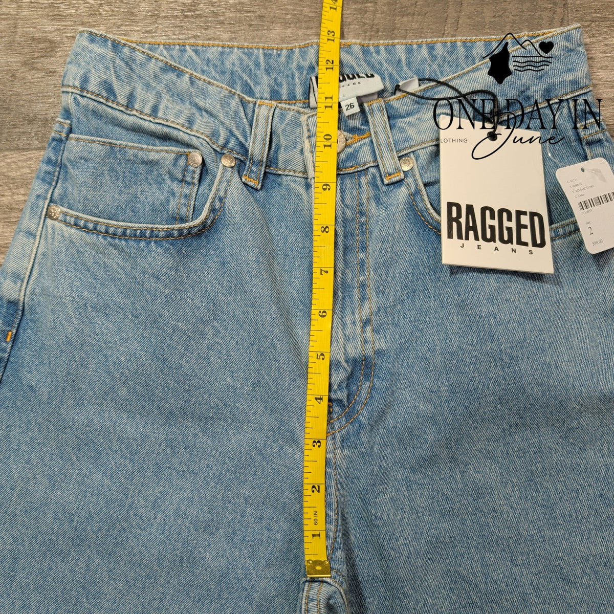 Ragged Jeans High Rise Straight Leg Jeans Light Wash NWT Size 2
