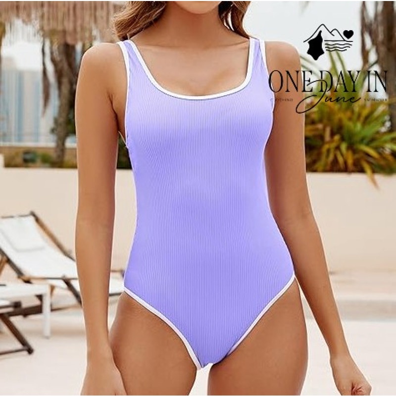 Blooming Jelly Ribbed One Piece Swimsuit Size M