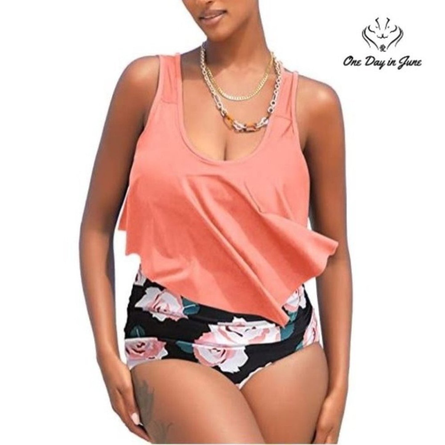 I2Crazy Flounce High Waist Bikini Swimsuit Size S