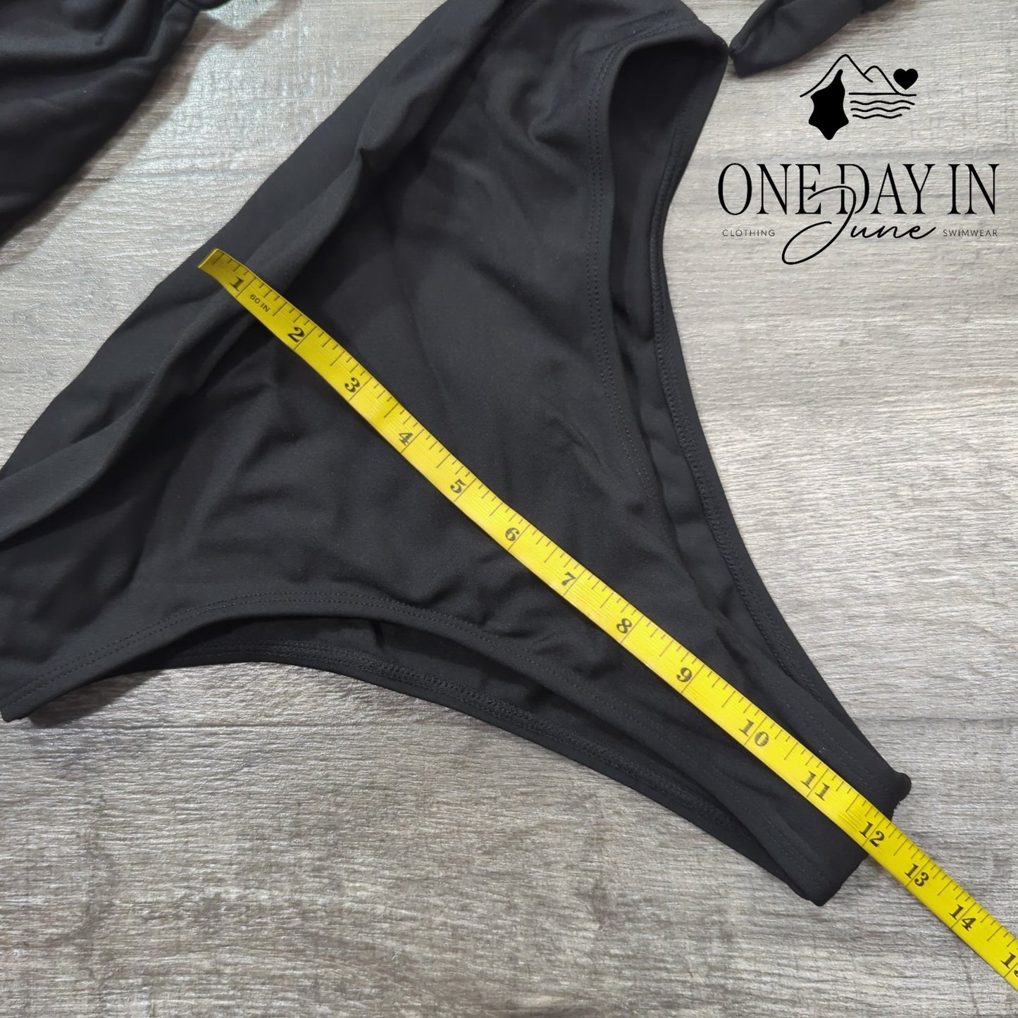 Aleumdr U Wire Tie Back Cheeky Bikini Swimsuit Size M