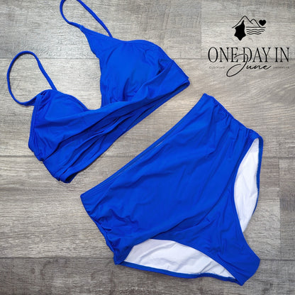 CharmLeaks Twist Front High Waist Bikini Swimsuit Size S