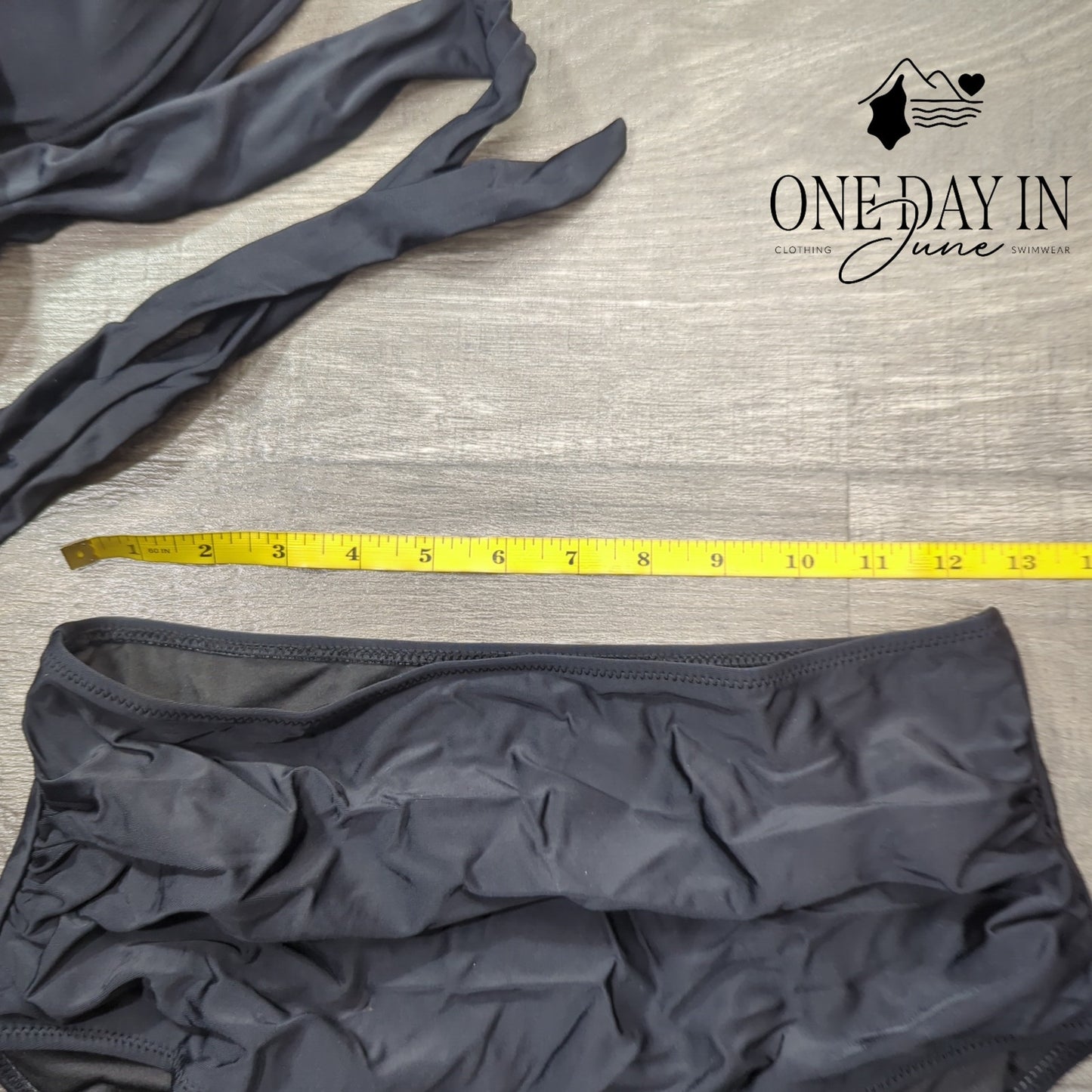 CharmLeaks Cross Front Tie High Waist Bikini Swimsuit Size L