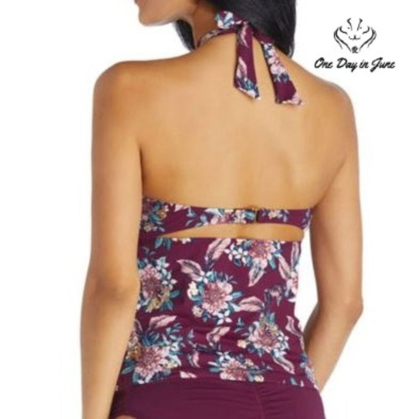 Ambrielle Floral Tankini Top Size D