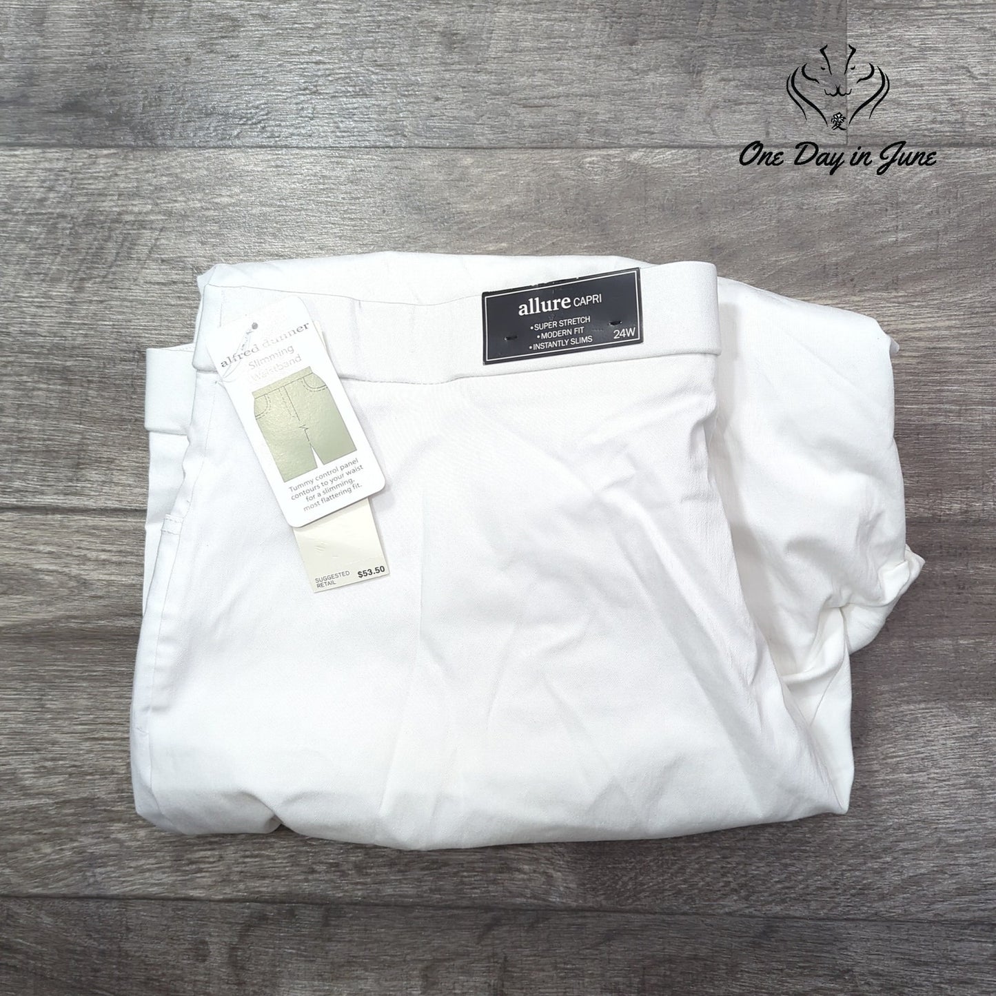 Alfred Dunner Plus Size Slimming Waistband Capri Pants Size 24W